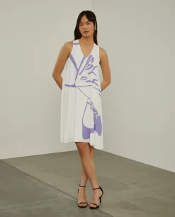 Vestido fluido com estampado floral