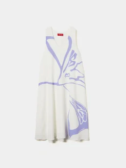 Vestido fluido com estampado floral