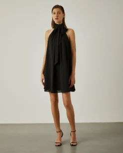 Vestido fluido sem mangas