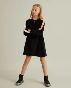 Vestido manga comprida de veludo