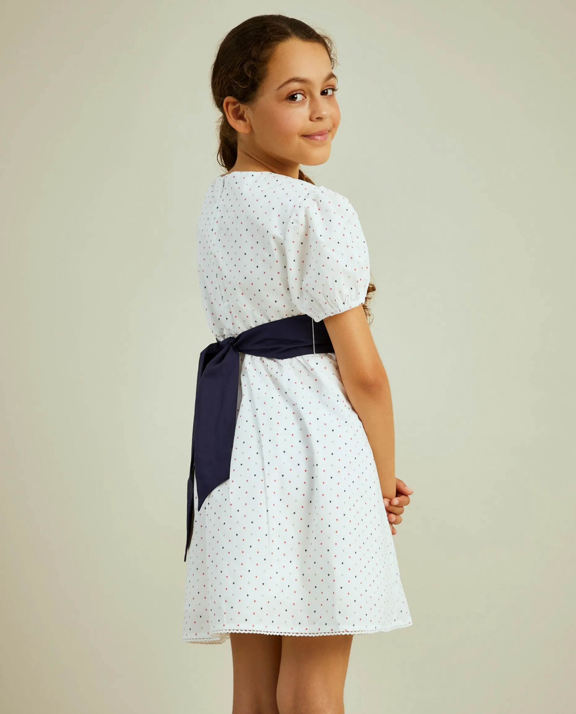 Vestido manga curta com leões