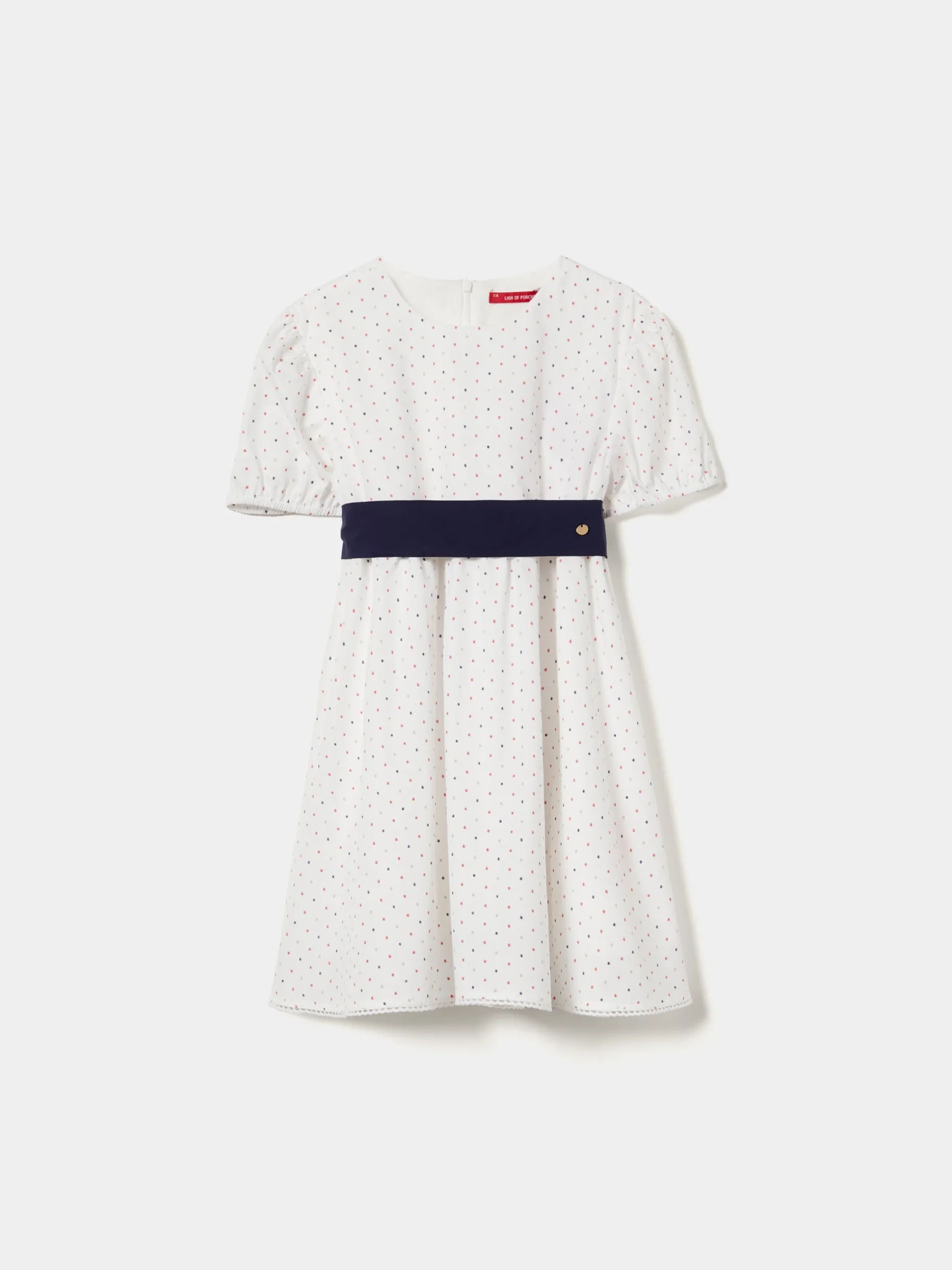 Vestido manga curta com leões