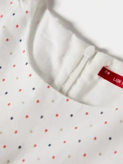 Vestido manga curta com leões