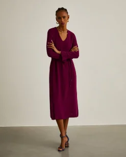 Vestido midi com cinto