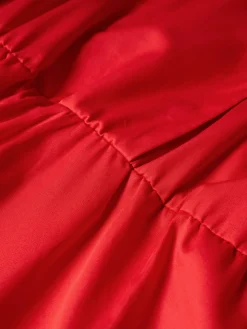 Vestido midi em algodão mangas abalonadas