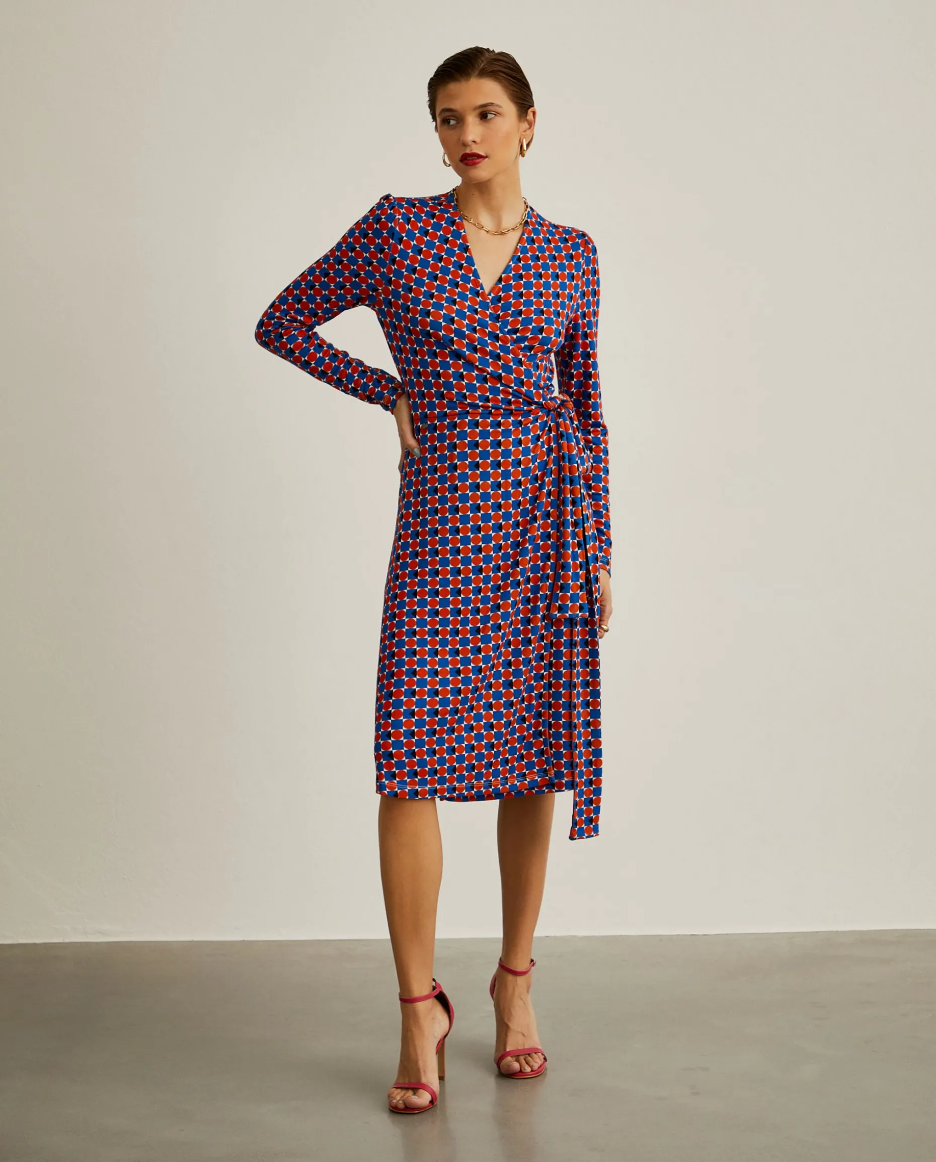 Vestido midi estampado