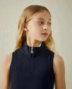 Vestido sem mangas com fitas laterais