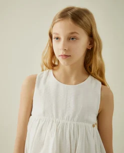 Vestido sem mangas tecido fantasia