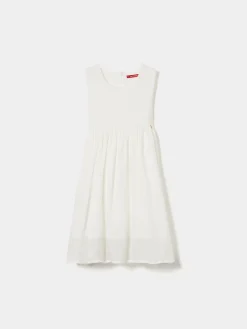 Vestido sem mangas tecido fantasia